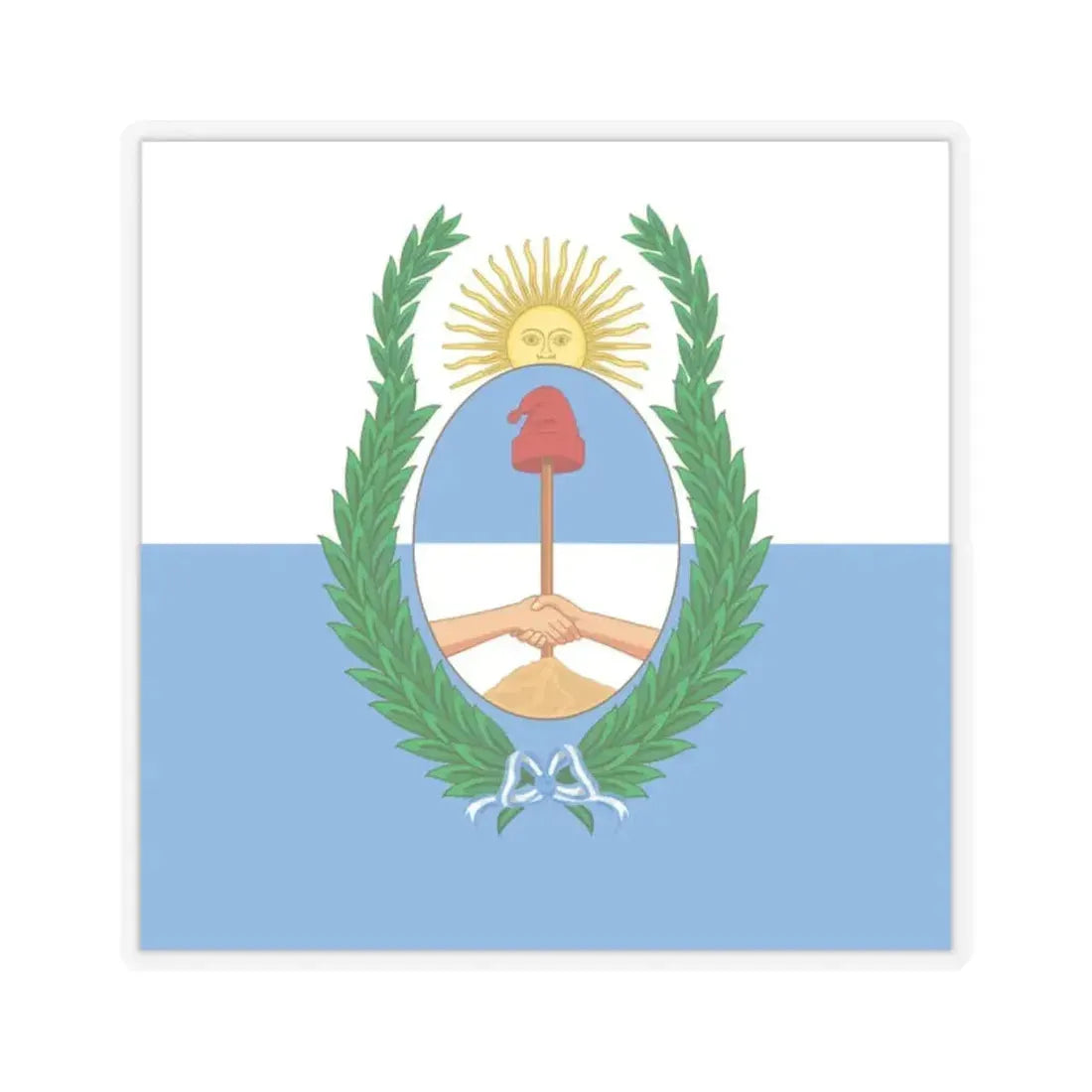 Flag of Mendoza Province Argentina - STICKER Vinyl Kiss-Cut Decal 2 Inch Transparent - The Sticker Space