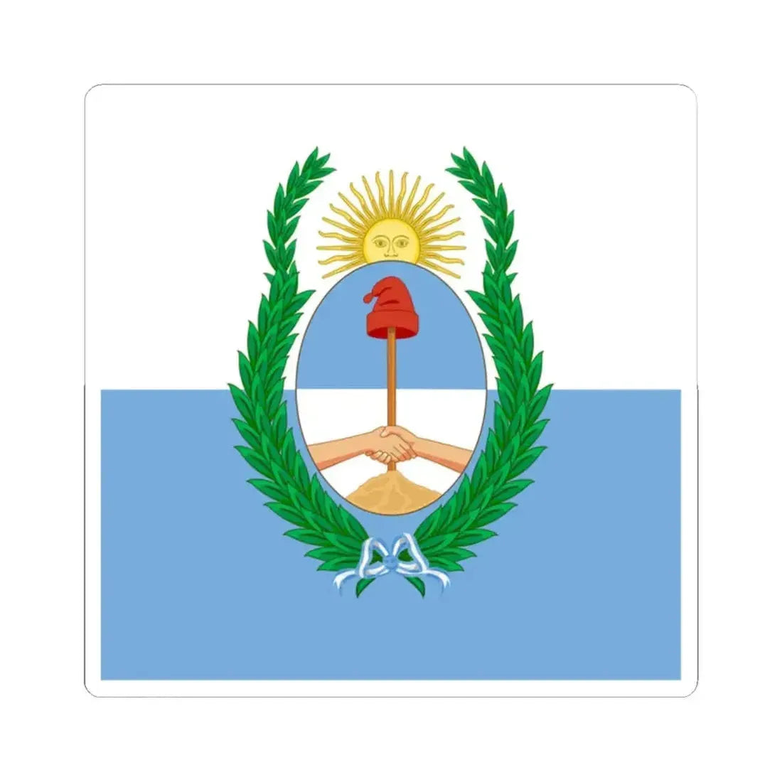 Flag of Mendoza Province Argentina - STICKER Vinyl Kiss-Cut Decal 2 Inch White - The Sticker Space