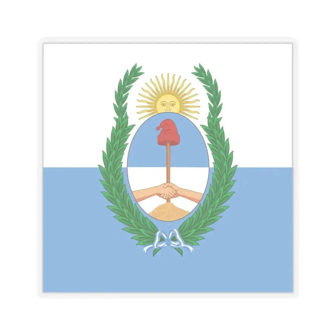 Flag of Mendoza Province Argentina - STICKER Vinyl Kiss-Cut Decal 3 Inch Transparent - The Sticker Space