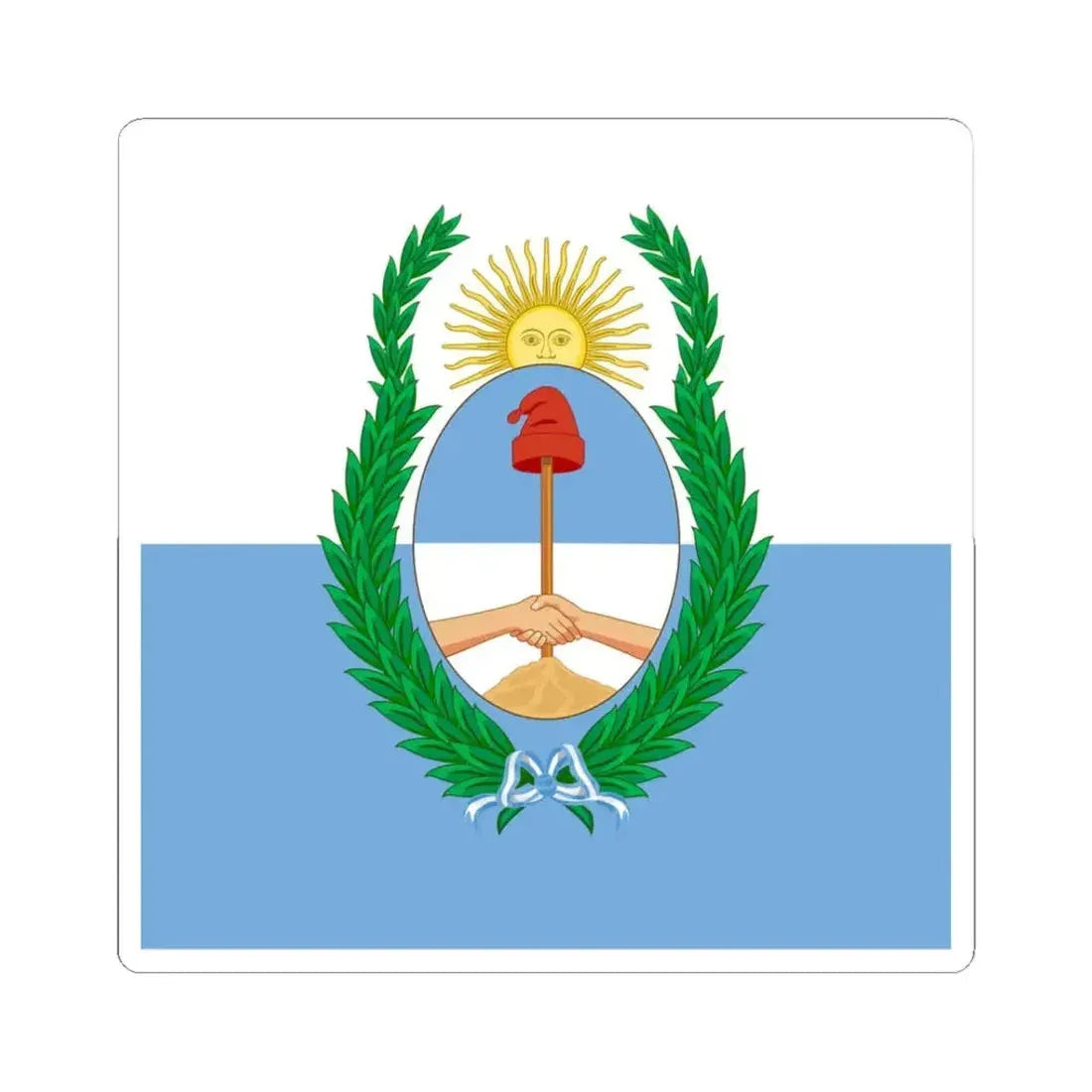 Flag of Mendoza Province Argentina - STICKER Vinyl Kiss-Cut Decal 3 Inch White - The Sticker Space