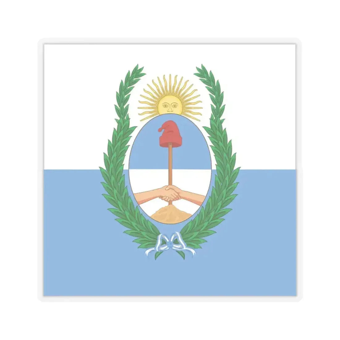 Flag of Mendoza Province Argentina - STICKER Vinyl Kiss-Cut Decal 4 Inch Transparent - The Sticker Space