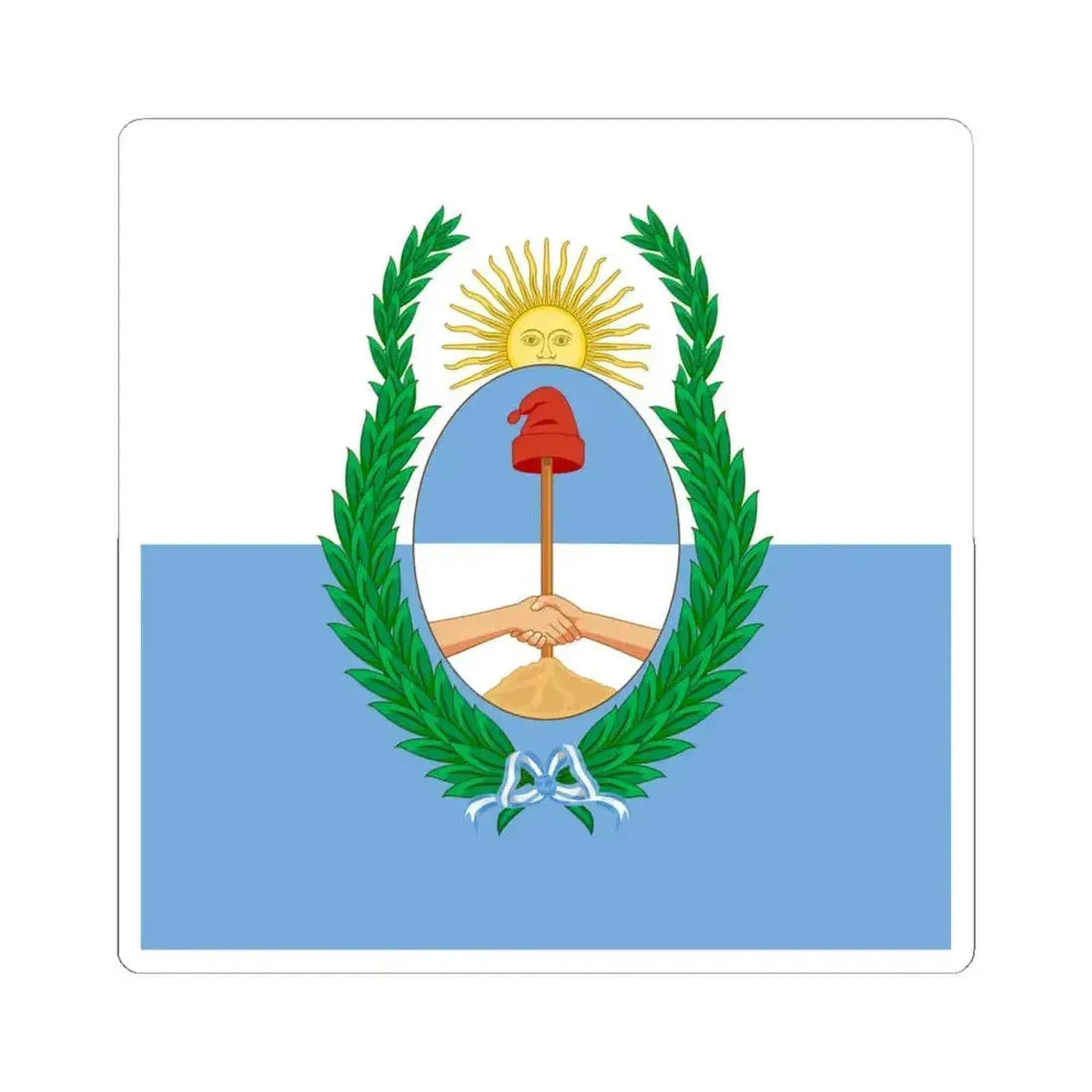 Flag of Mendoza Province Argentina - STICKER Vinyl Kiss-Cut Decal 4 Inch White - The Sticker Space