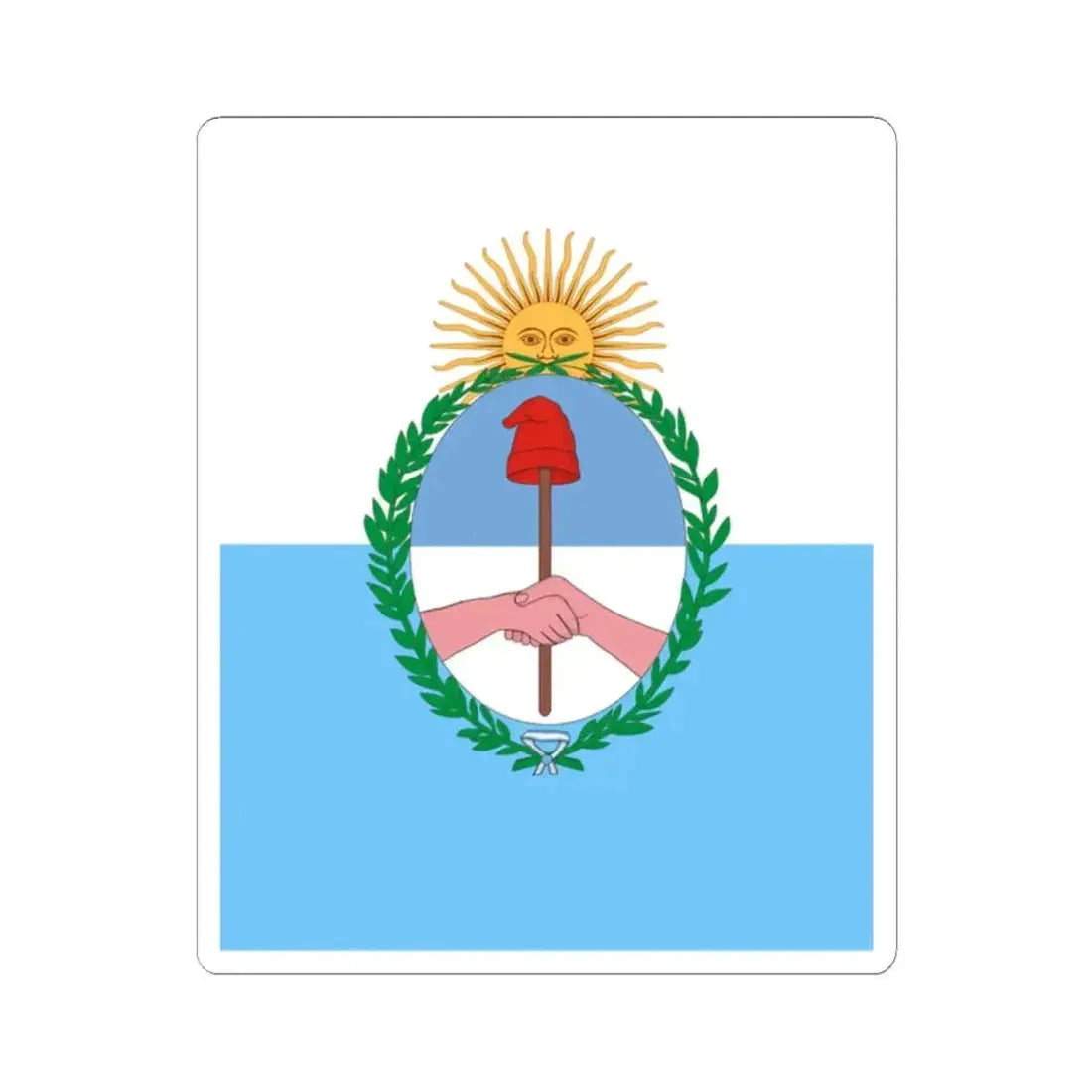 Flag of Mendoza Province Provinces of Argentina (Argentina) STICKER Vinyl Kiss-Cut Decal 2 Inch White - The Sticker Space