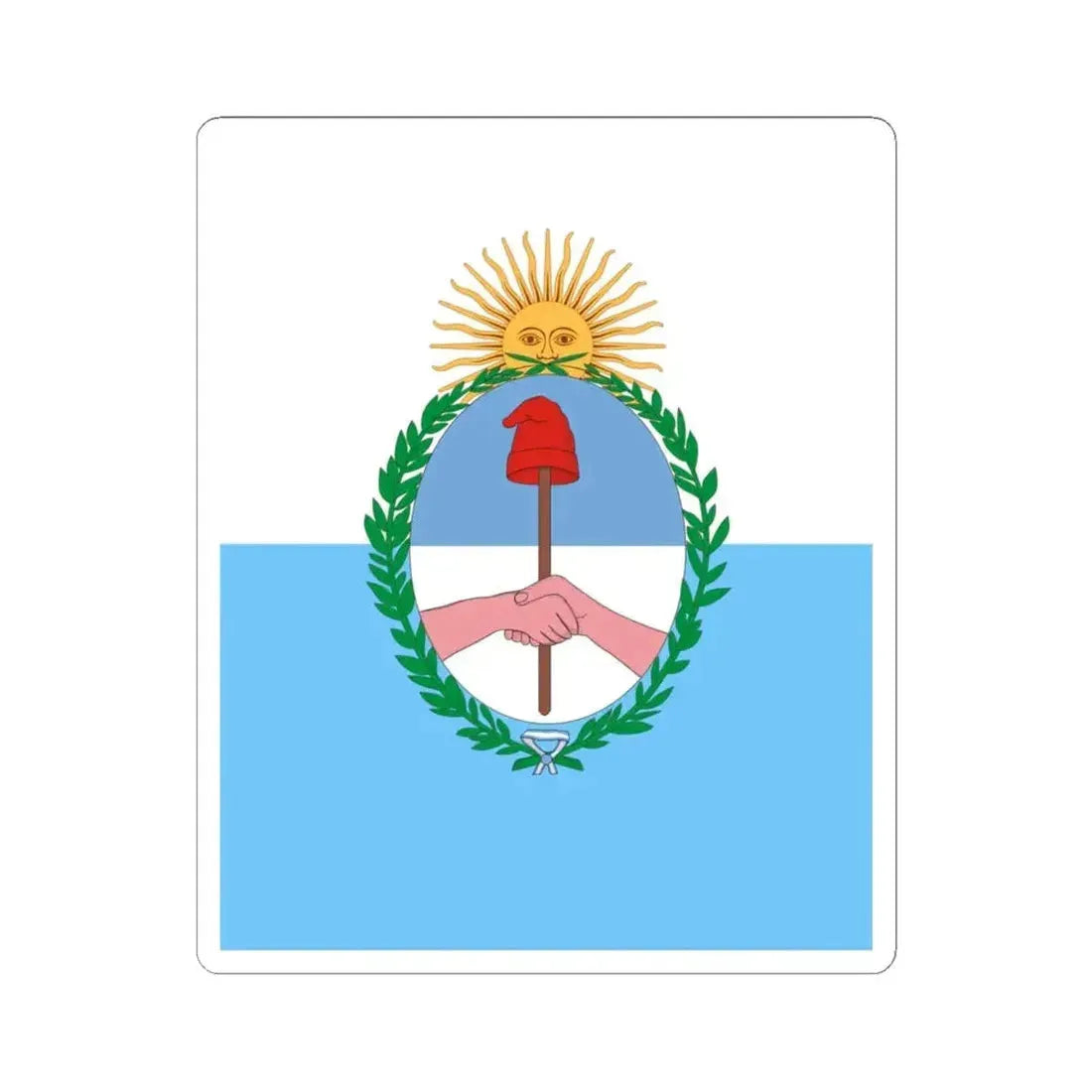 Flag of Mendoza Province Provinces of Argentina (Argentina) STICKER Vinyl Kiss-Cut Decal 6 Inch White - The Sticker Space