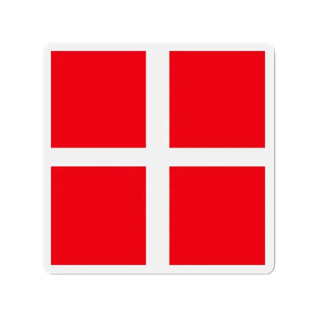 Flag of Mendrisio Switzerland - Refrigerator Magnet 2 Inch - The Sticker Space