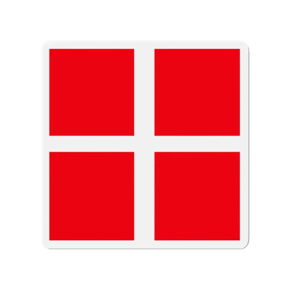 Flag of Mendrisio Switzerland - Refrigerator Magnet 3 Inch - The Sticker Space