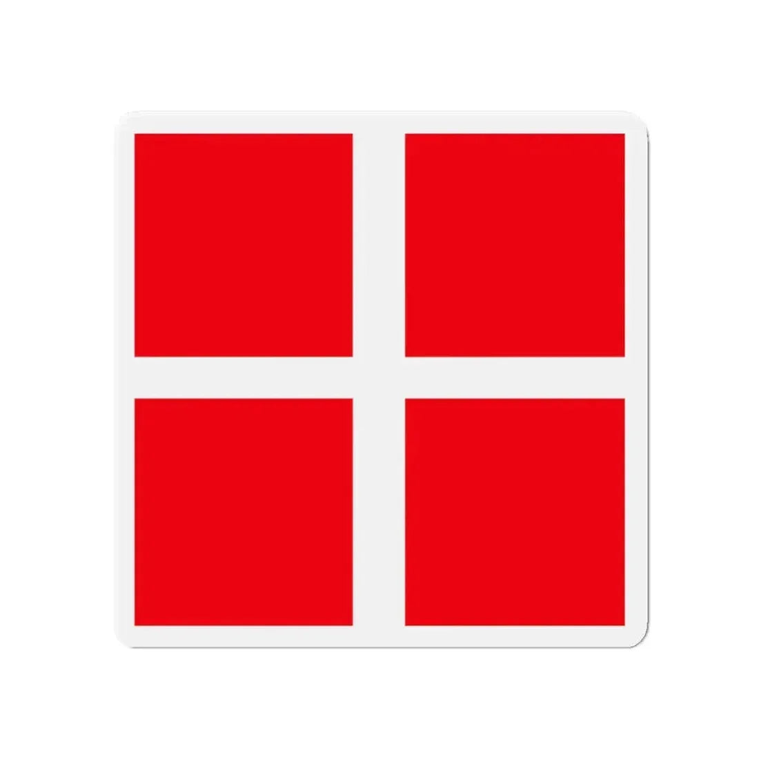 Flag of Mendrisio Switzerland - Refrigerator Magnet 4 Inch - The Sticker Space