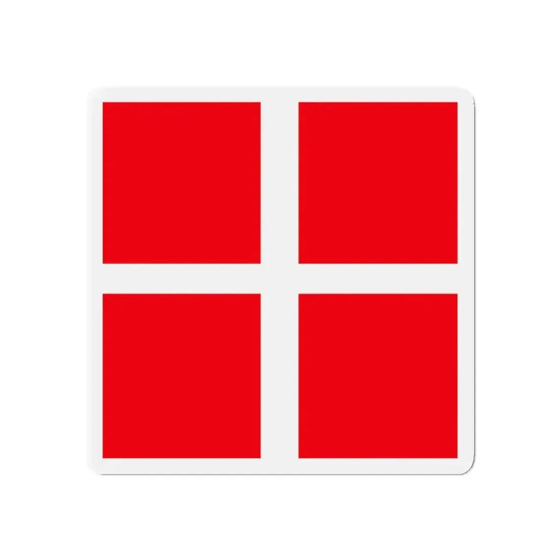 Flag of Mendrisio Switzerland - Refrigerator Magnet 5 Inch - The Sticker Space