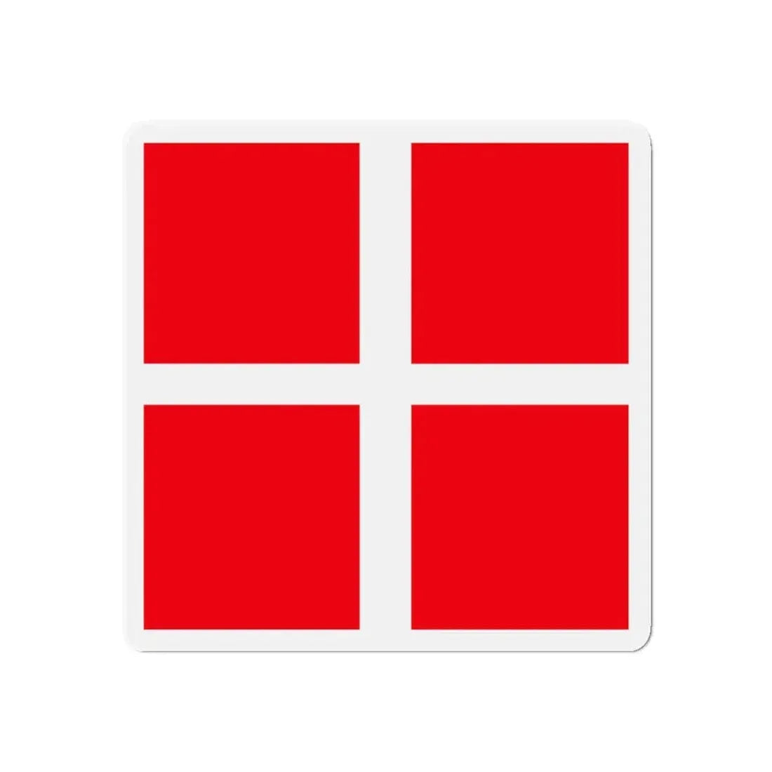 Flag of Mendrisio Switzerland - Refrigerator Magnet 6 Inch - The Sticker Space