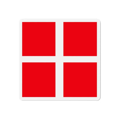 Flag of Mendrisio Switzerland - Refrigerator Magnet 6 Inch - The Sticker Space