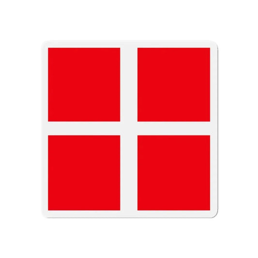 Flag of Mendrisio Switzerland - Refrigerator Magnet 6 Inch - The Sticker Space