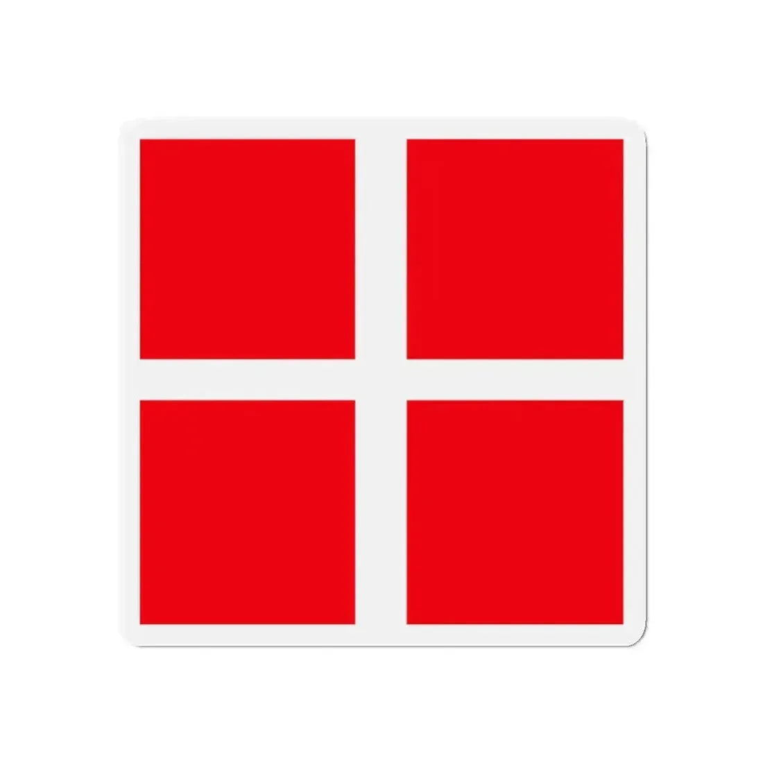 Flag of Mendrisio Switzerland - Refrigerator Magnet - The Sticker Space