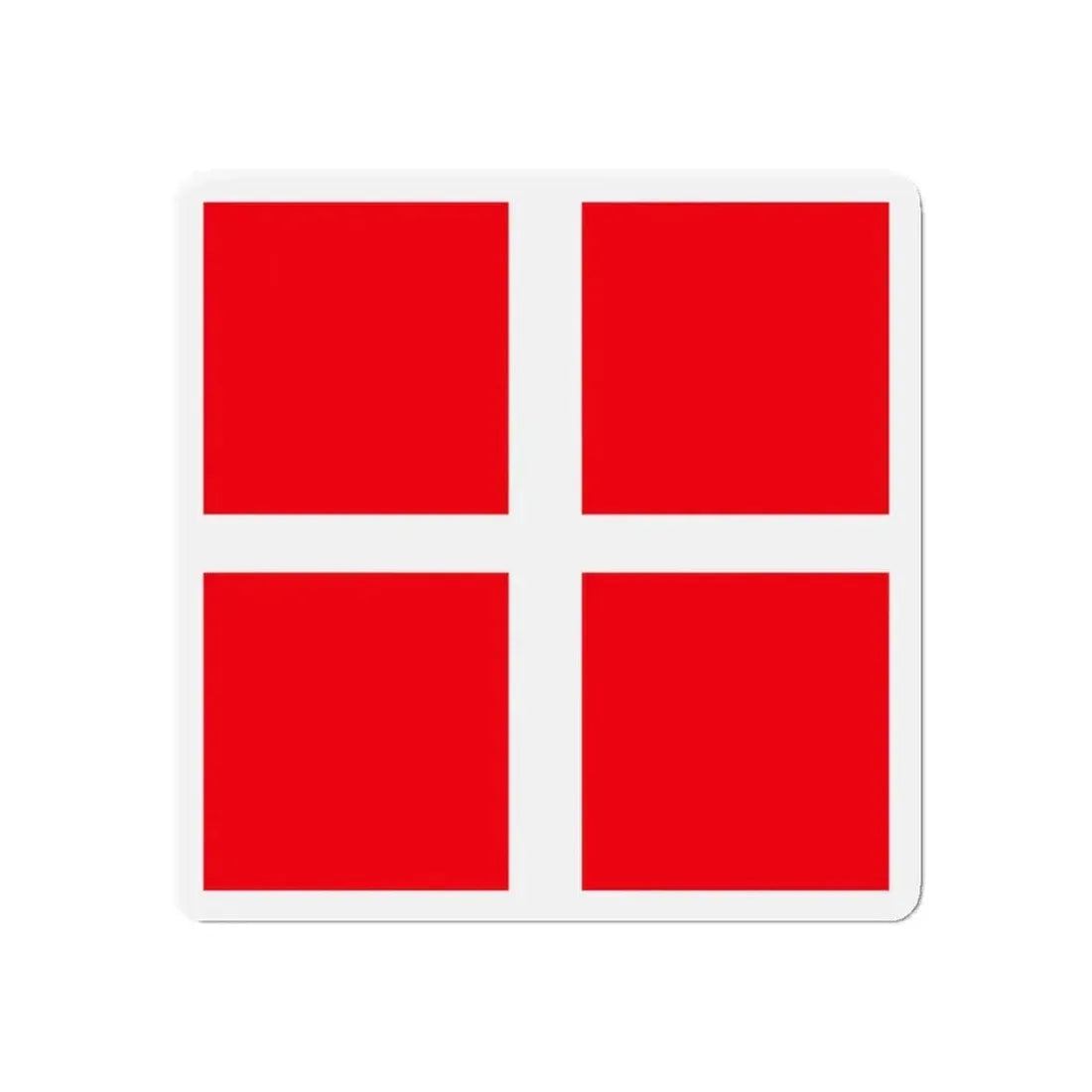 Flag of Mendrisio Switzerland - Refrigerator Magnet - The Sticker Space