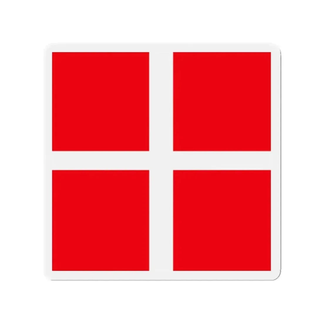 Flag of Mendrisio Switzerland - Refrigerator Magnet - The Sticker Space