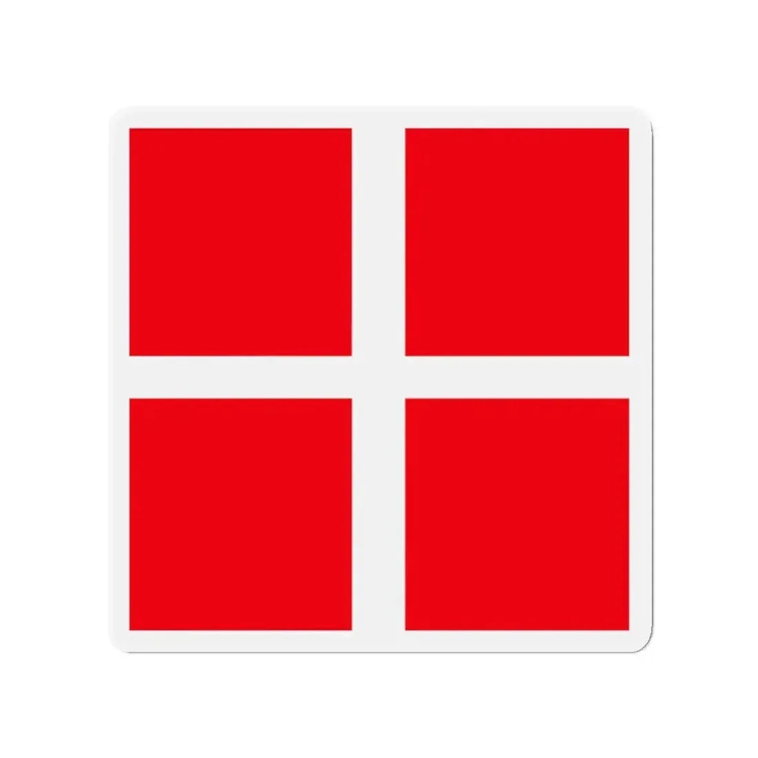 Flag of Mendrisio Switzerland - Refrigerator Magnet - The Sticker Space