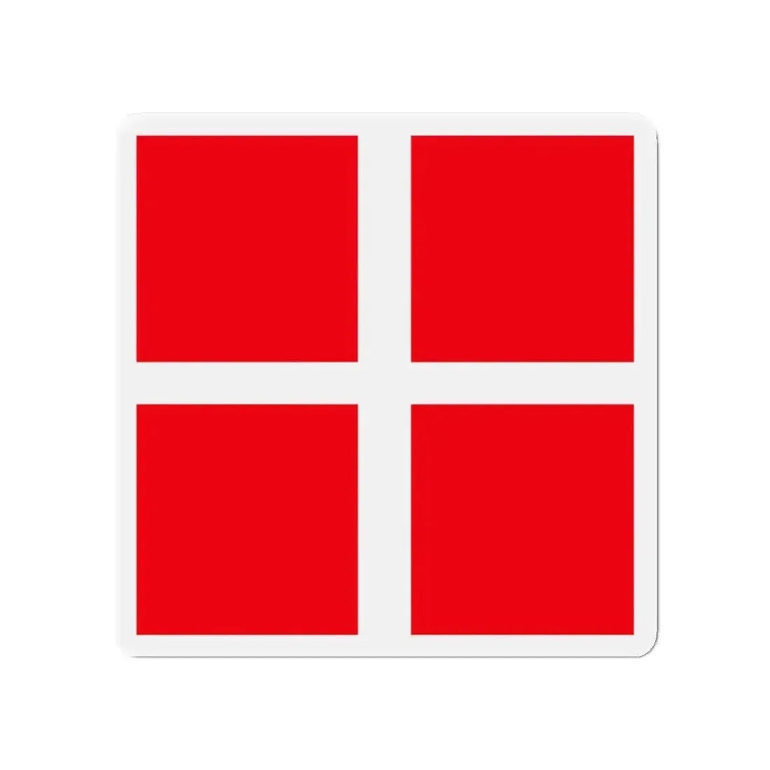 Flag of Mendrisio Switzerland - Refrigerator Magnet - The Sticker Space