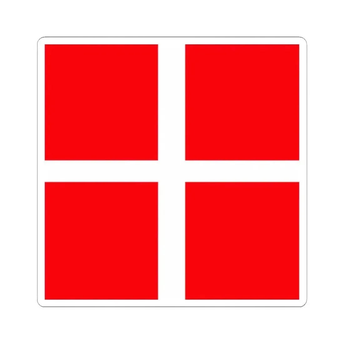 Flag of Mendrisio Switzerland - STICKER Vinyl Kiss-Cut Decal 2 Inch White - The Sticker Space