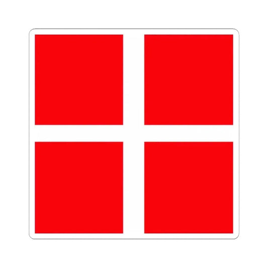 Flag of Mendrisio Switzerland - STICKER Vinyl Kiss-Cut Decal 2 Inch White - The Sticker Space