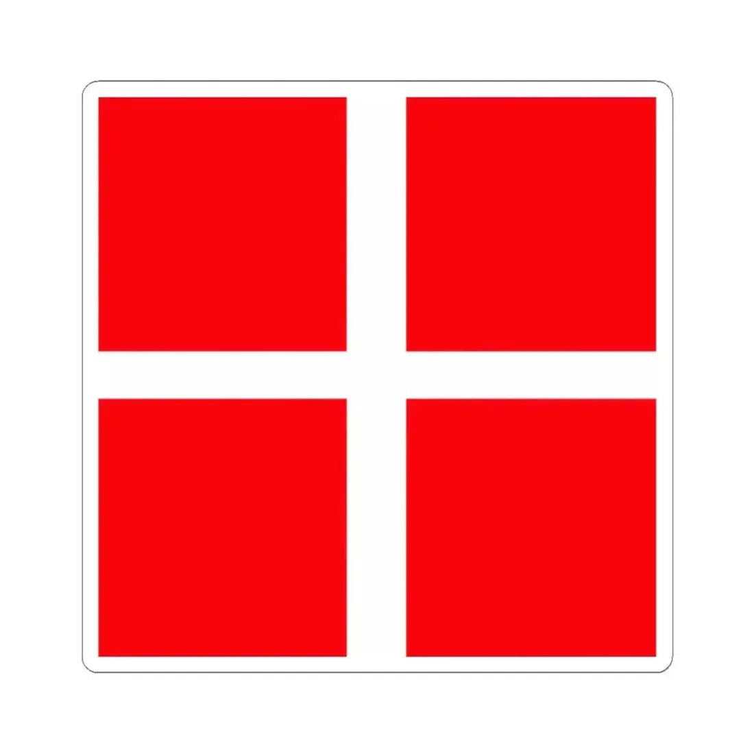 Flag of Mendrisio Switzerland - STICKER Vinyl Kiss-Cut Decal 3 Inch White - The Sticker Space