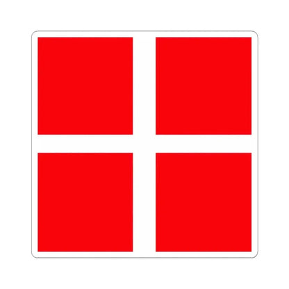 Flag of Mendrisio Switzerland - STICKER Vinyl Kiss-Cut Decal 3 Inch White - The Sticker Space