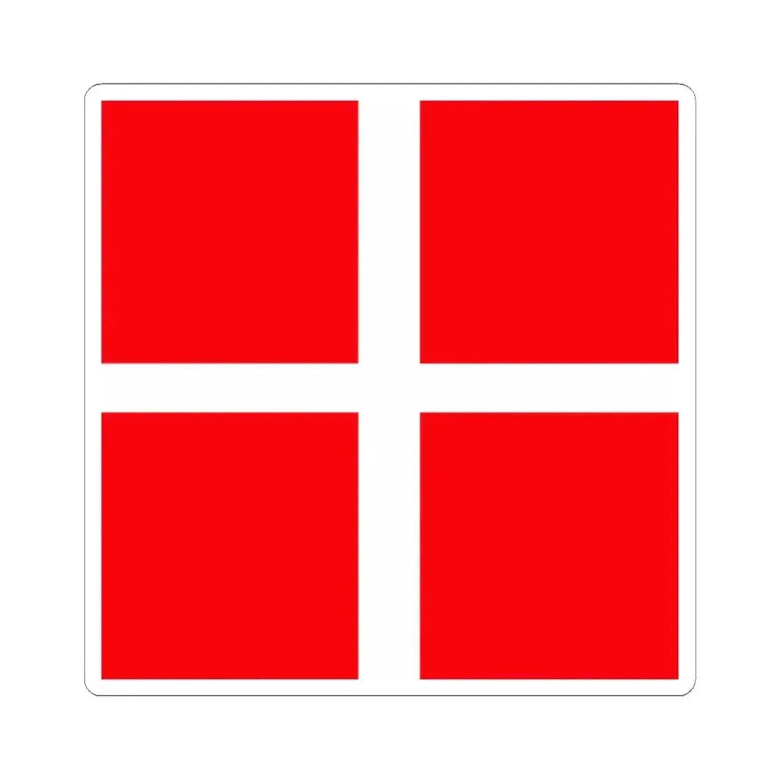 Flag of Mendrisio Switzerland - STICKER Vinyl Kiss-Cut Decal 4 Inch White - The Sticker Space