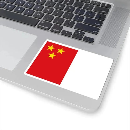 Flag of Menen (Belgium) STICKER Vinyl Kiss-Cut Decal - The Sticker Space