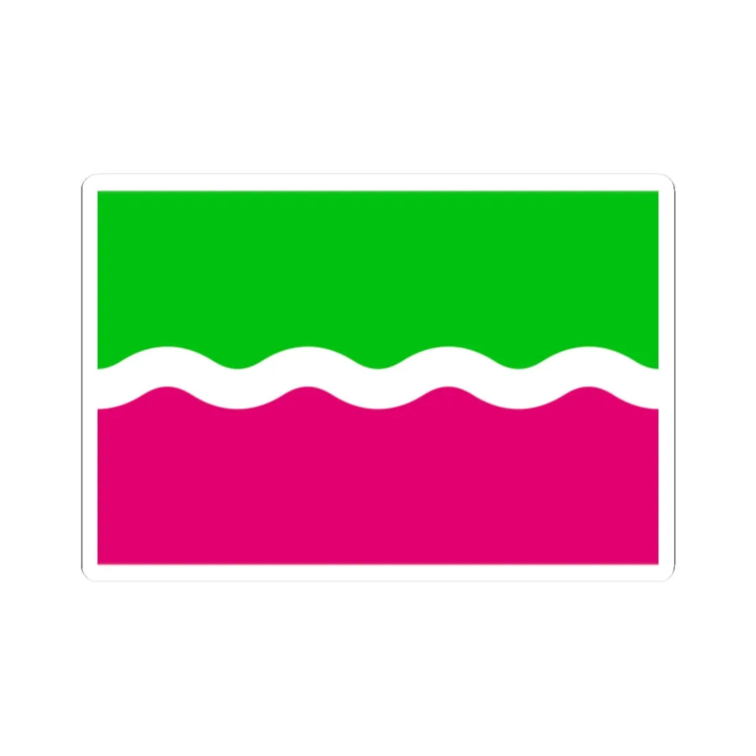 Flag of Menskyi Raion (Ukraine) STICKER Vinyl Kiss-Cut Decal 2 Inch White - The Sticker Space