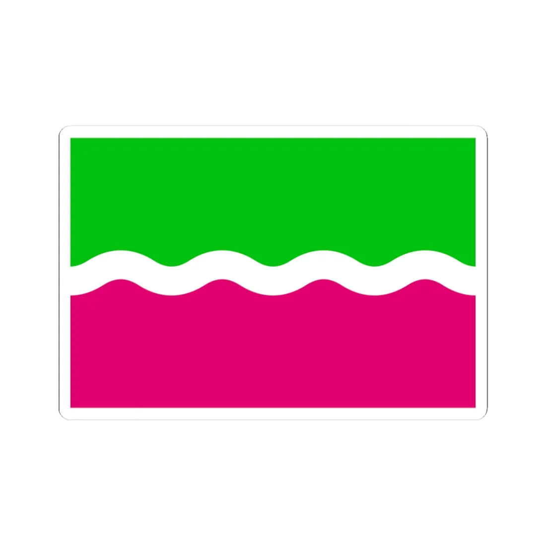 Flag of Menskyi Raion (Ukraine) STICKER Vinyl Kiss-Cut Decal 3 Inch White - The Sticker Space