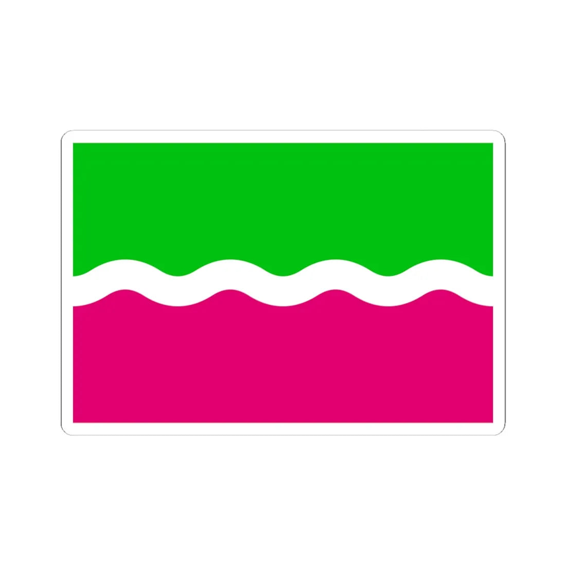 Flag of Menskyi Raion (Ukraine) STICKER Vinyl Kiss-Cut Decal 6 Inch White - The Sticker Space