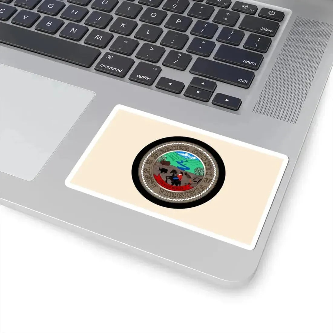 Flag of Mercer County West Virginia (United States) STICKER Vinyl Kiss-Cut Decal - The Sticker Space