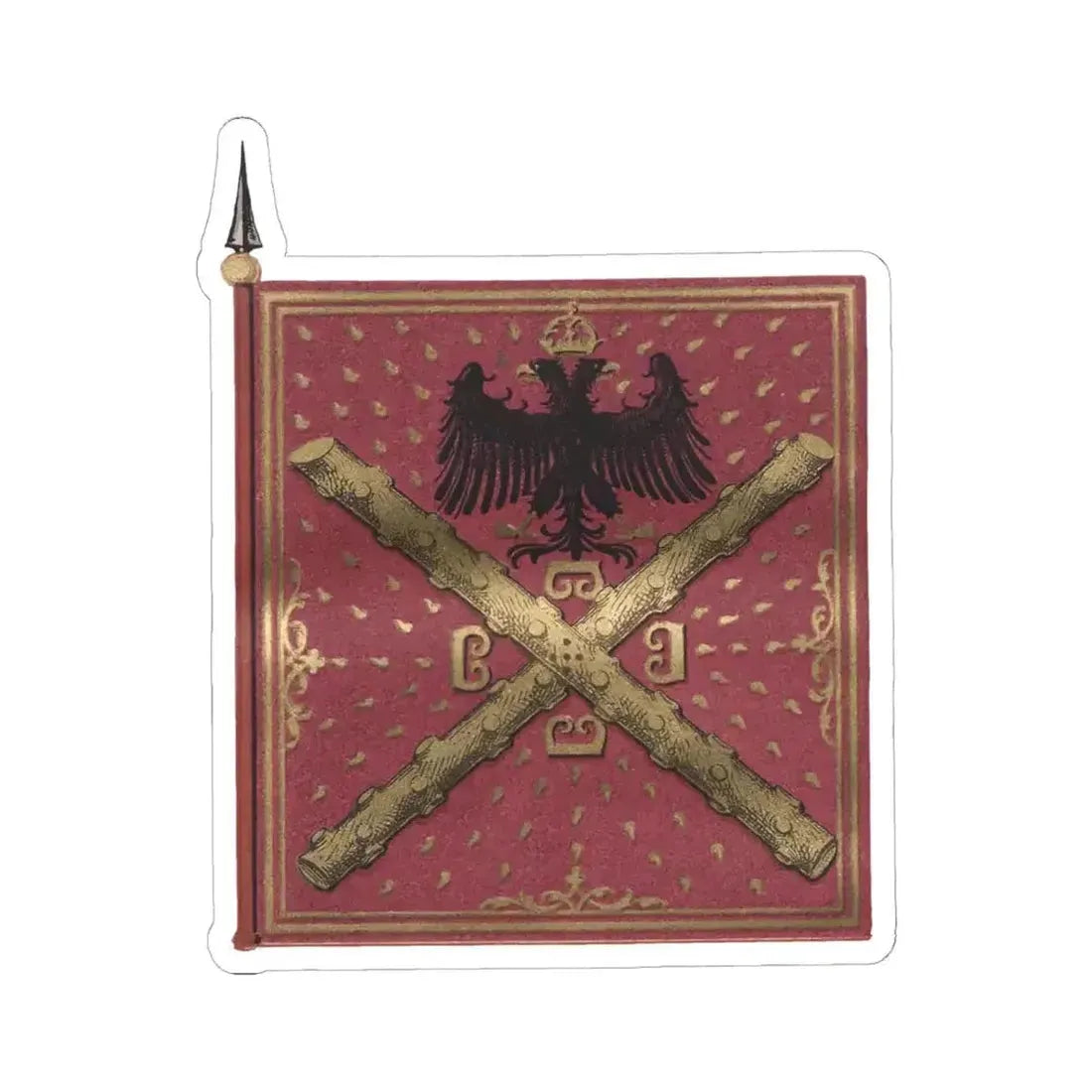 Flag of Mercurio Bua 1510 (Albania) STICKER Vinyl Kiss-Cut Decal 6 Inch White - The Sticker Space