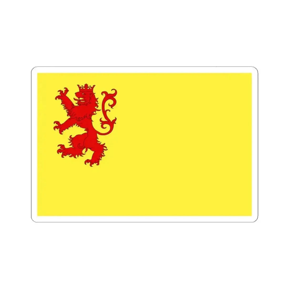Flag of Merdrignac (Belgium) STICKER Vinyl Kiss-Cut Decal 6 Inch White - The Sticker Space