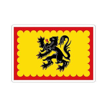 Flag of Merelbeke (Belgium) STICKER Vinyl Kiss-Cut Decal 2 Inch White - The Sticker Space