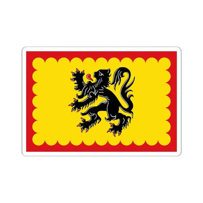 Flag of Merelbeke (Belgium) STICKER Vinyl Kiss-Cut Decal 6 Inch White - The Sticker Space