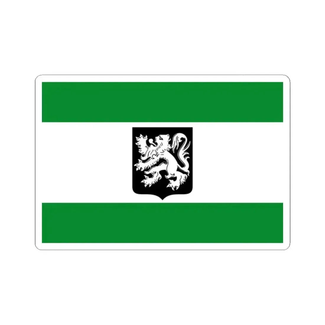 Flag of Merksplas (Belgium) STICKER Vinyl Kiss-Cut Decal 2 Inch White - The Sticker Space