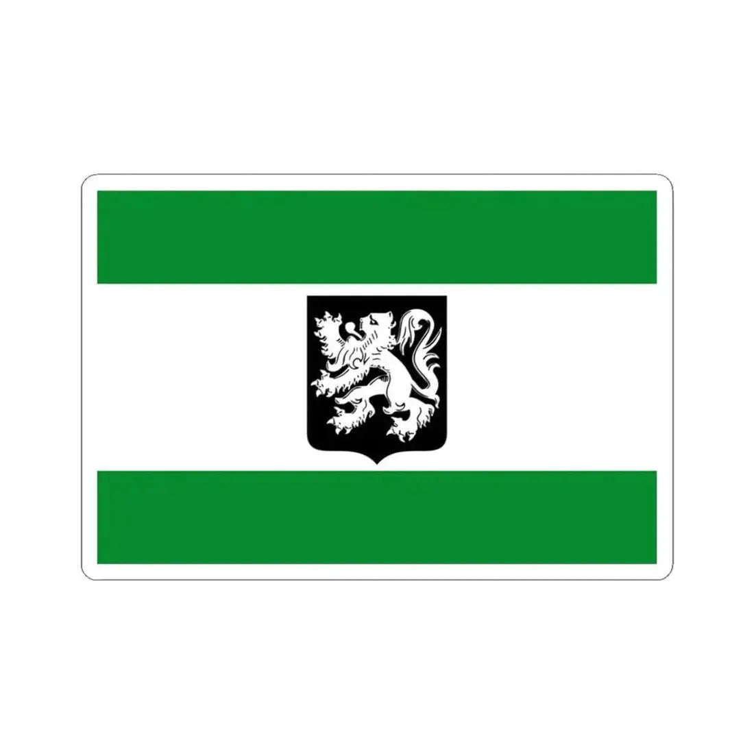 Flag of Merksplas (Belgium) STICKER Vinyl Kiss-Cut Decal 3 Inch White - The Sticker Space