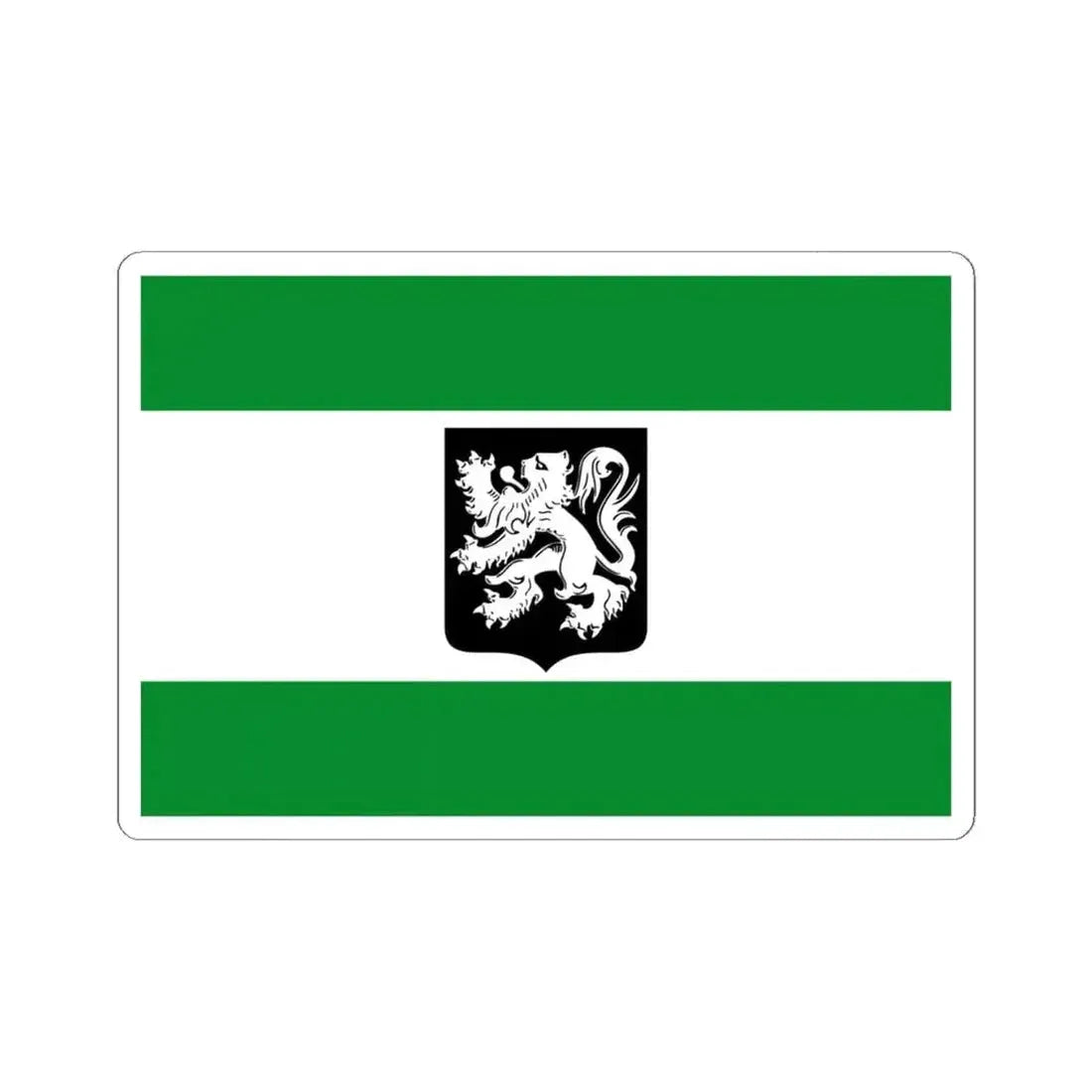 Flag of Merksplas (Belgium) STICKER Vinyl Kiss-Cut Decal 6 Inch White - The Sticker Space