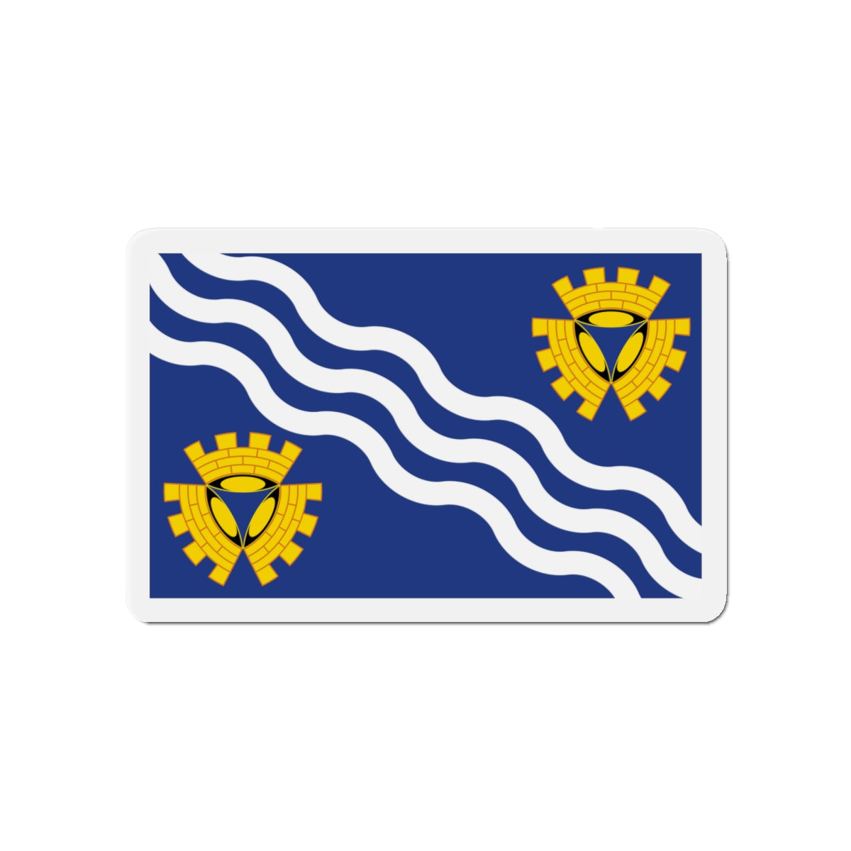 Flag of Merseyside UK - Die-Cut Magnet-4" x 4"-The Sticker Space