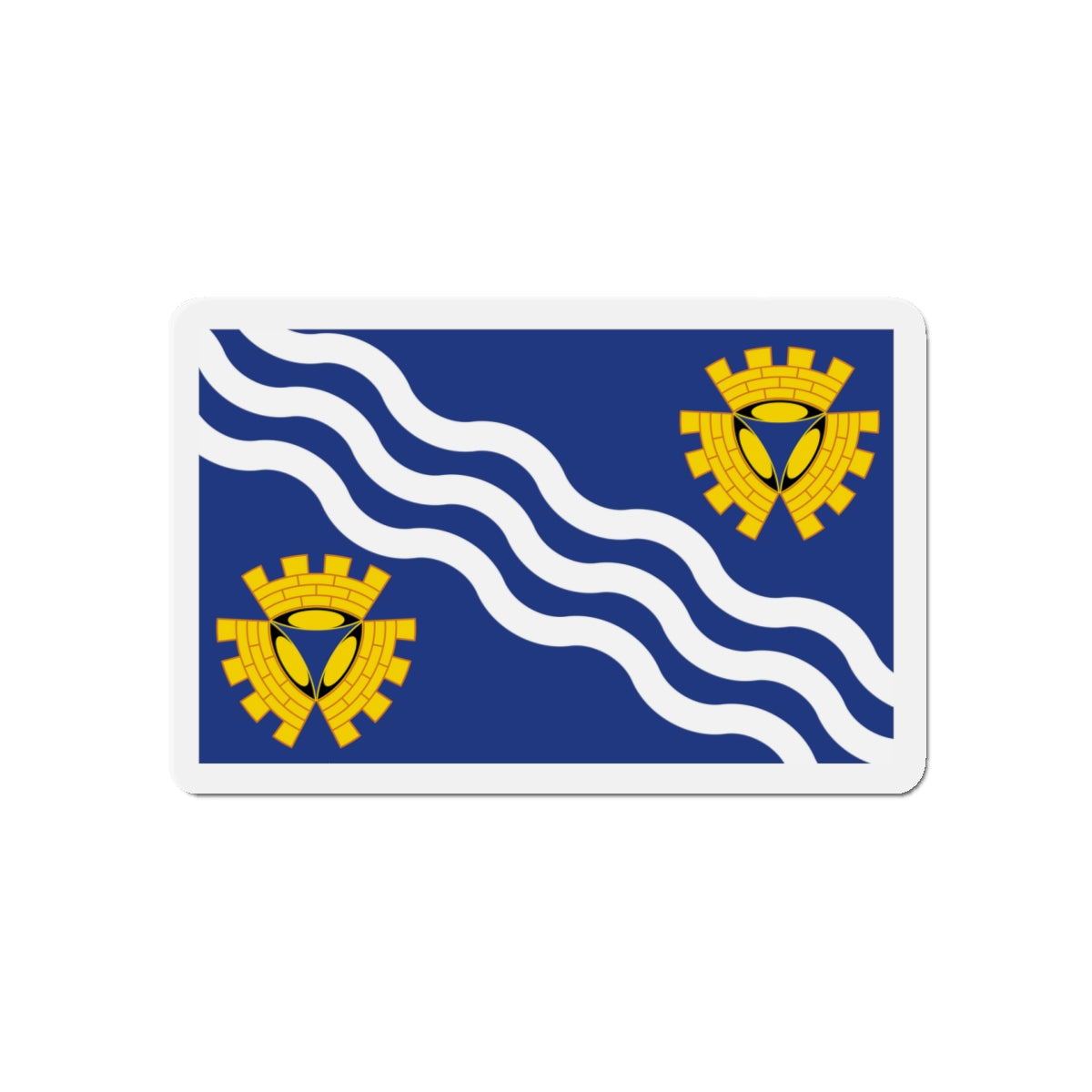 Flag of Merseyside UK - Die-Cut Magnet-5" x 5"-The Sticker Space