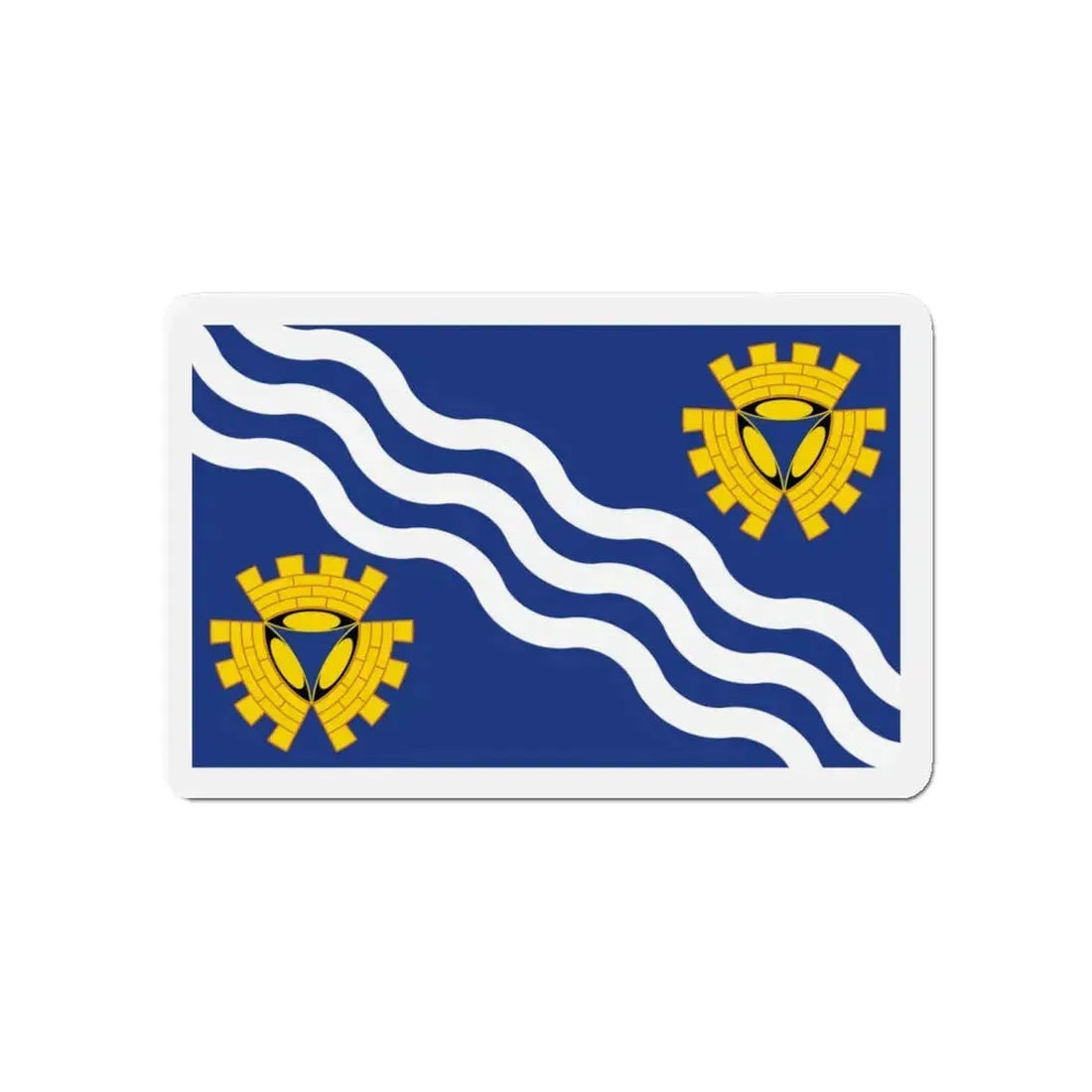 Flag of Merseyside UK - Refrigerator Magnet 4 Inch - The Sticker Space