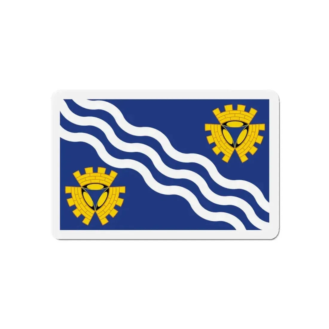 Flag of Merseyside UK - Refrigerator Magnet 5 Inch - The Sticker Space