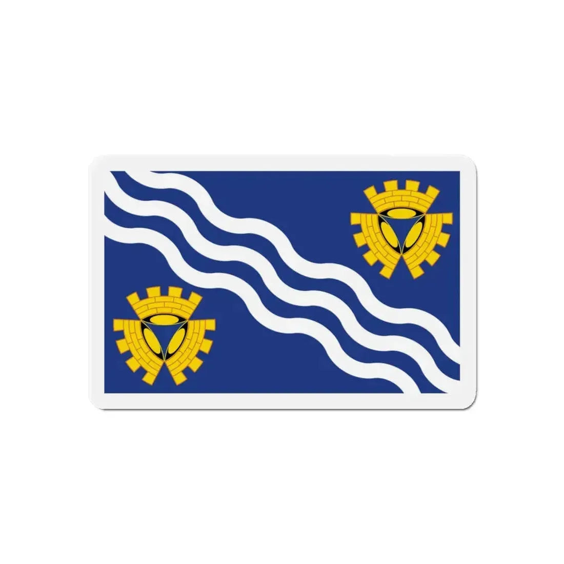 Flag of Merseyside UK - Refrigerator Magnet 6 Inch - The Sticker Space