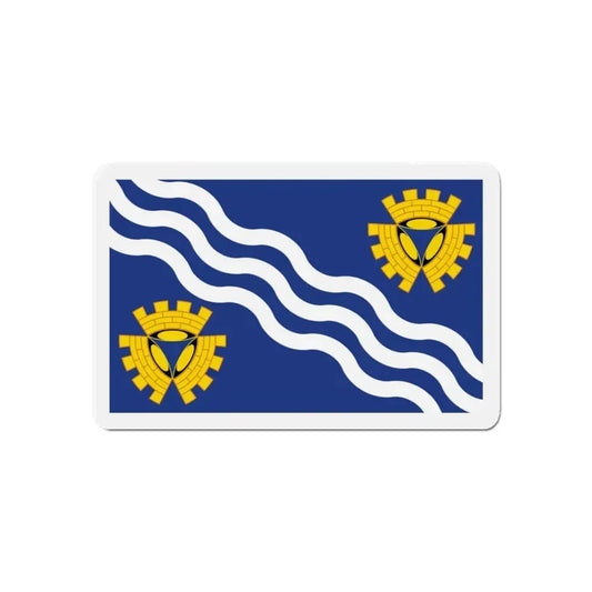 Flag of Merseyside UK - Refrigerator Magnet 6 Inch - The Sticker Space