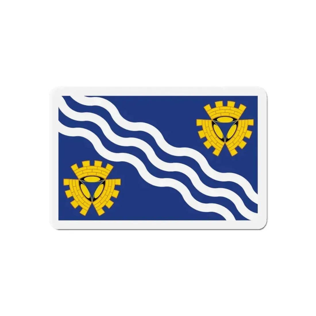Flag of Merseyside UK - Refrigerator Magnet - The Sticker Space