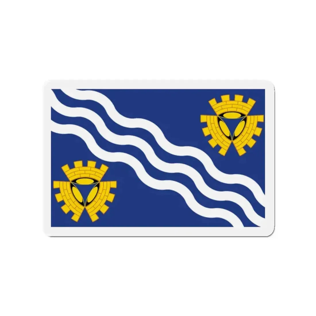 Flag of Merseyside UK - Refrigerator Magnet - The Sticker Space