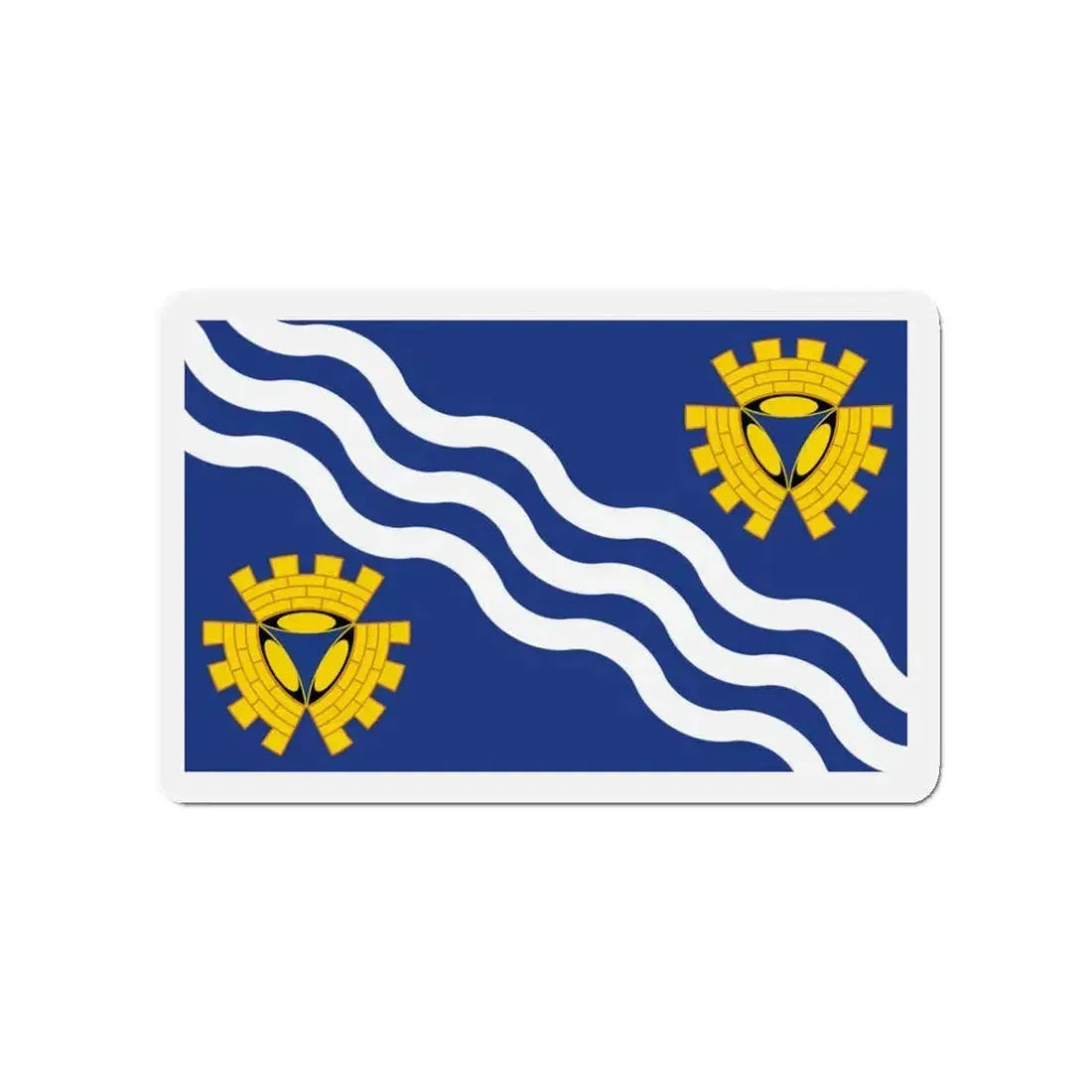 Flag of Merseyside UK - Refrigerator Magnet - The Sticker Space