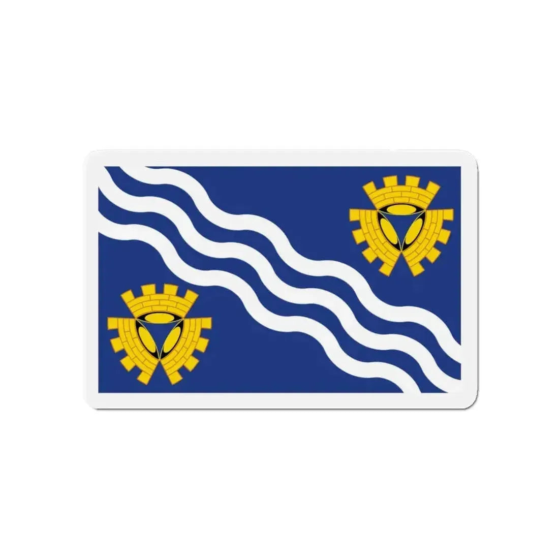 Flag of Merseyside UK - Refrigerator Magnet - The Sticker Space