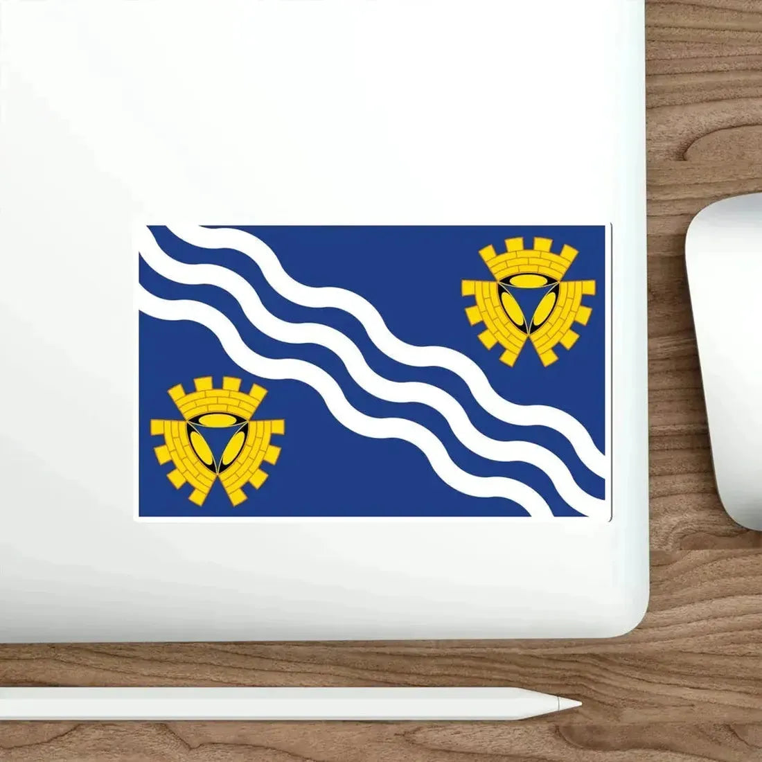 Flag of Merseyside UK STICKER Vinyl Die-Cut Decal - The Sticker Space