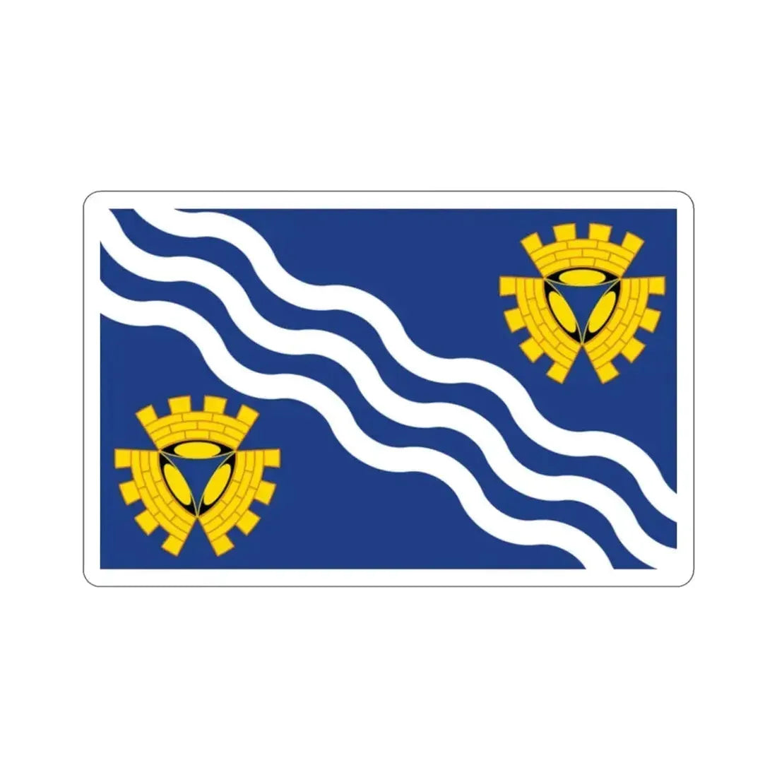 Flag of Merseyside UK STICKER Vinyl Die-Cut Decal - The Sticker Space