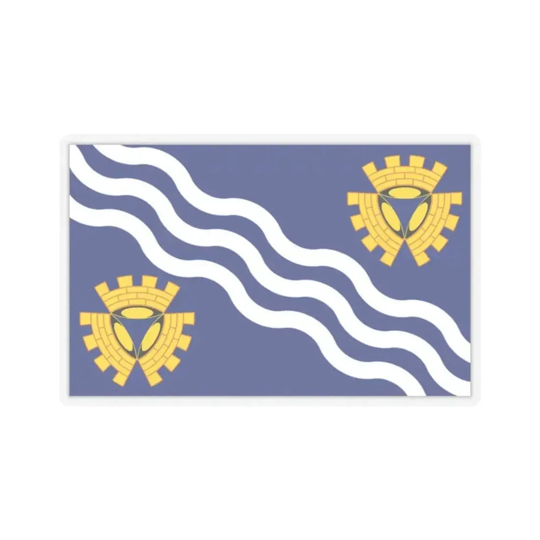 Flag of Merseyside UK - STICKER Vinyl Kiss-Cut Decal 2 Inch Transparent - The Sticker Space